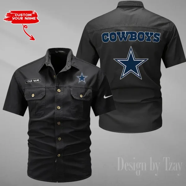 Dallas Cowboys 2025 Summer Hot Sale Men's Short Sleeve Cotton Shirts Fashion Loose Breathable Tops ANZMSSWS073 - Image 6
