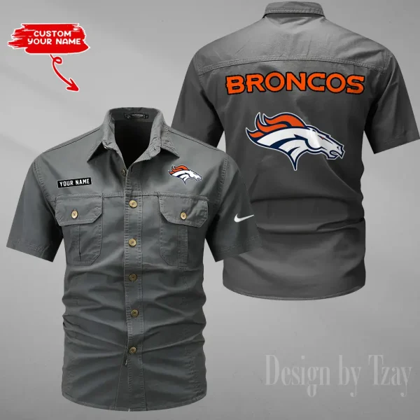 Denver Broncos 2025 Summer Hot Sale Men's Short Sleeve Cotton Shirts Fashion Loose Breathable Tops ANZMSSWS074 - Image 3