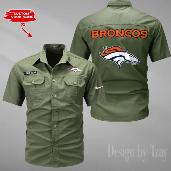 Denver Broncos 2025 Summer Hot Sale Men's Short Sleeve Cotton Shirts Fashion Loose Breathable Tops ANZMSSWS074 - Image 4