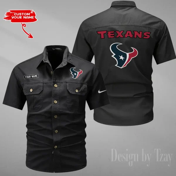Houston Texans 2025 Summer Hot Sale Men's Short Sleeve Cotton Shirts Fashion Loose Breathable Tops ANZMSSWS077 - Image 6