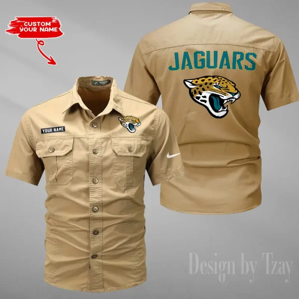 Jacksonville Jaguars 2025 Summer Hot Sale Men's Short Sleeve Cotton Shirts Fashion Loose Breathable Tops ANZMSSWS079 - Image 4