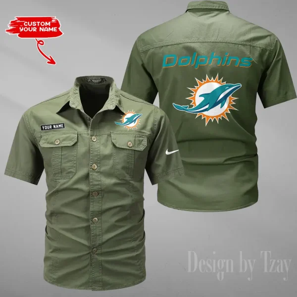 Miami Dolphins 2025 Summer Hot Sale Men's Short Sleeve Cotton Shirts Fashion Loose Breathable Tops ANZMSSWS084 - Image 4