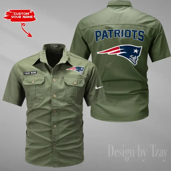 New England Patriots 2025 Summer Hot Sale Men's Short Sleeve Cotton Shirts Fashion Loose Breathable Tops ANZMSSWS086 - Image 4