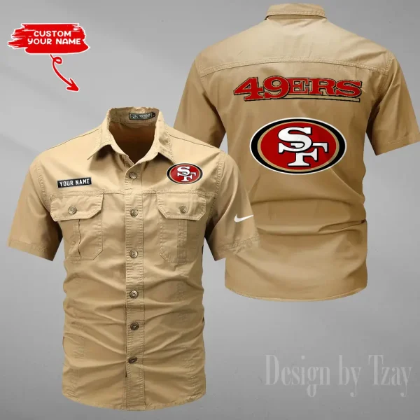 San Francisco 49ers 2025 Summer Hot Sale Men's Short Sleeve Cotton Shirts Fashion Loose Breathable Tops ANZMSSWS092 - Image 3