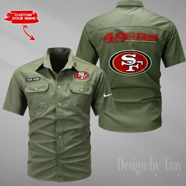 San Francisco 49ers 2025 Summer Hot Sale Men's Short Sleeve Cotton Shirts Fashion Loose Breathable Tops ANZMSSWS092 - Image 4