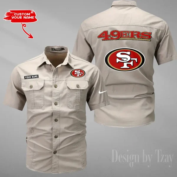 San Francisco 49ers 2025 Summer Hot Sale Men's Short Sleeve Cotton Shirts Fashion Loose Breathable Tops ANZMSSWS092 - Image 5