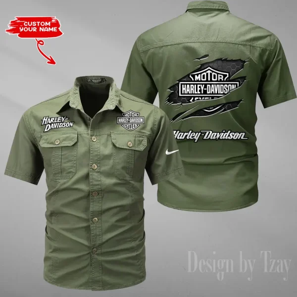 Harley Davidson Military Cargo Cotton Shirts New 2025 CSBCCS004 - Image 4