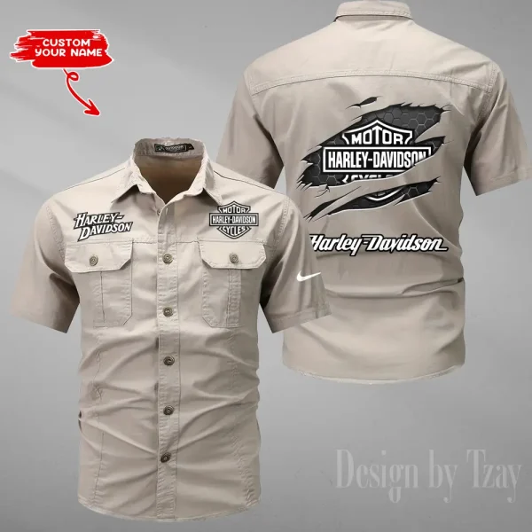 Harley Davidson Military Cargo Cotton Shirts New 2025 CSBCCS004 - Image 5