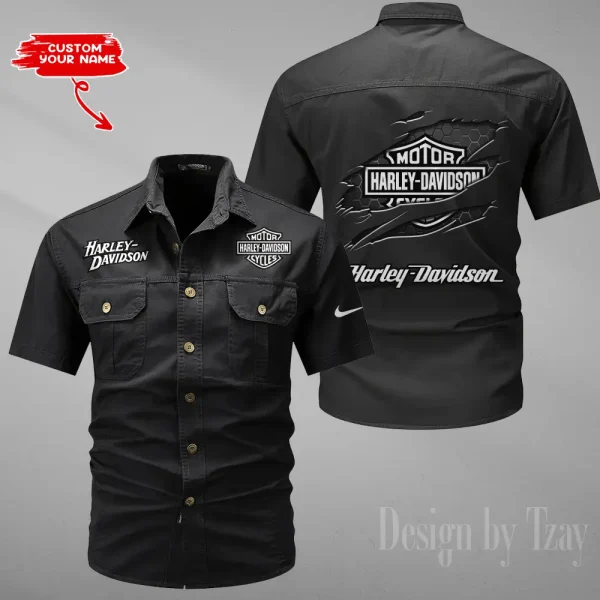 Harley Davidson Military Cargo Cotton Shirts New 2025 CSBCCS004 - Image 6