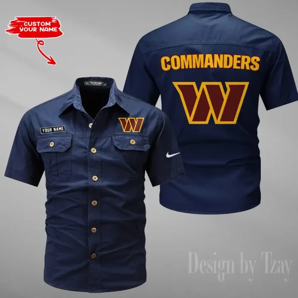 Washington Commanders 2025 Summer Hot Sale Men's Short Sleeve Cotton Shirts Fashion Loose Breathable Tops ANZMSSWS094 - Image 6