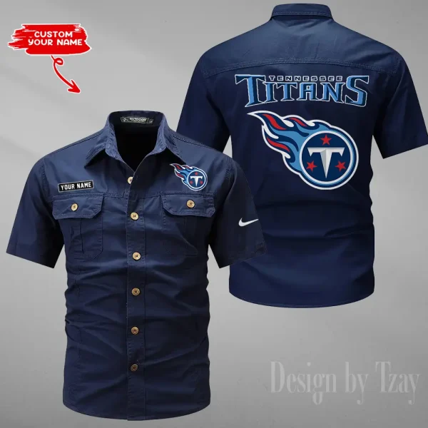 Tennessee Titans 2025 Summer Hot Sale Men's Short Sleeve Cotton Shirts Fashion Loose Breathable Tops ANZMSSWS095