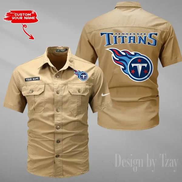Tennessee Titans 2025 Summer Hot Sale Men's Short Sleeve Cotton Shirts Fashion Loose Breathable Tops ANZMSSWS095 - Image 2