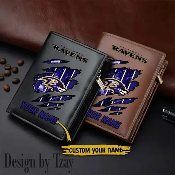 Baltimore Ravens Leather Wallets Vertical Style SPTLVW744