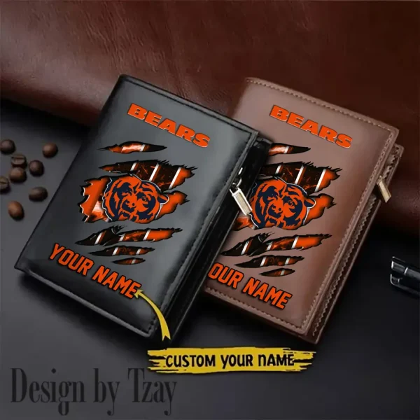Chicago Bears Leather Wallets Vertical Style SPTLVW747