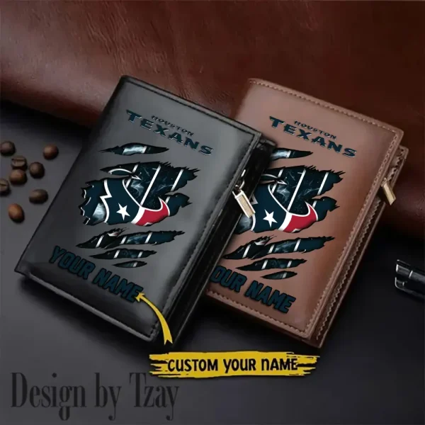 Houston Texans Leather Wallets Vertical Style SPTLVW754