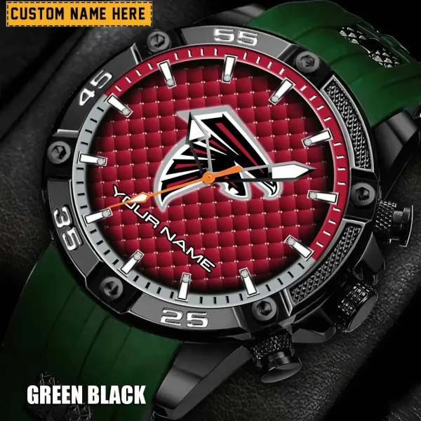 Atlanta Falcons Mens Silicone Waterproof Date Fashion WristWatch ANZSSFWW067 - Image 5