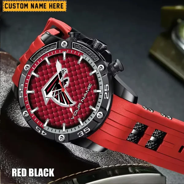 Atlanta Falcons Mens Silicone Waterproof Date Fashion WristWatch ANZSSFWW067 - Image 6