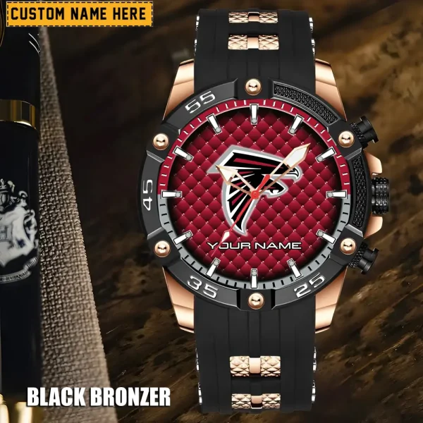 Atlanta Falcons Mens Silicone Waterproof Date Fashion WristWatch ANZSSFWW067