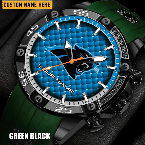 Carolina Panthers Mens Silicone Waterproof Date Fashion WristWatch ANZSSFWW070 - Image 3