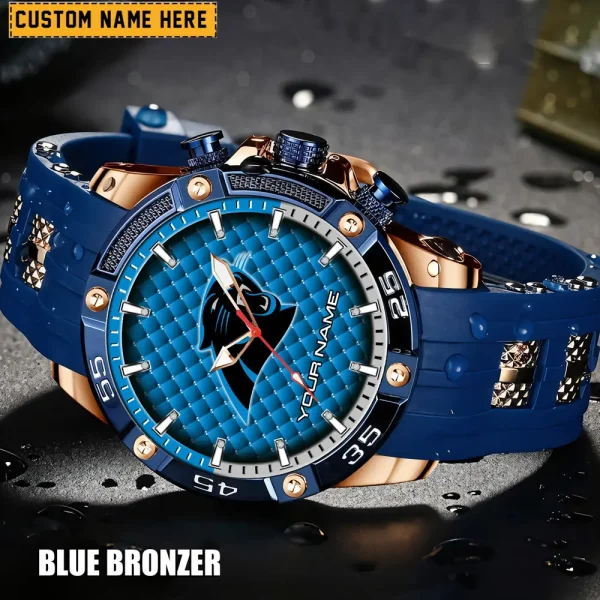 Carolina Panthers Mens Silicone Waterproof Date Fashion WristWatch ANZSSFWW070 - Image 4