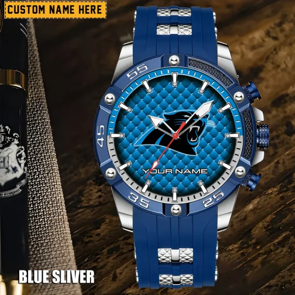 Carolina Panthers Mens Silicone Waterproof Date Fashion WristWatch ANZSSFWW070 - Image 5