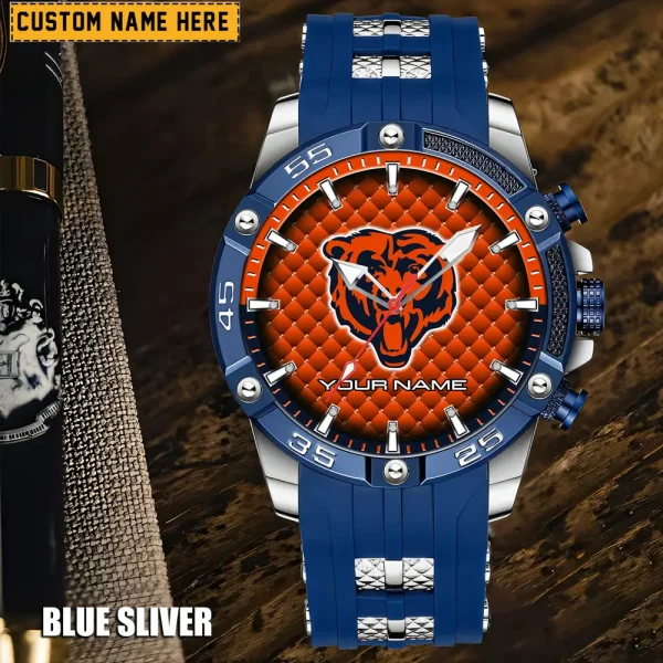 Chicago Bears Mens Silicone Waterproof Date Fashion WristWatch ANZSSFWW071 - Image 3
