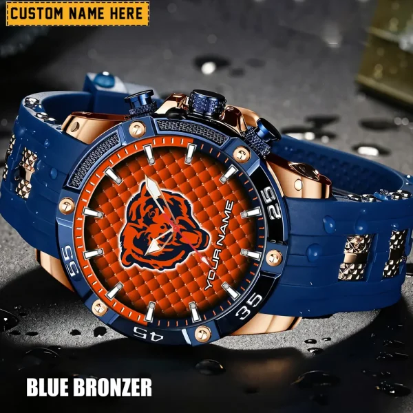 Chicago Bears Mens Silicone Waterproof Date Fashion WristWatch ANZSSFWW071 - Image 4