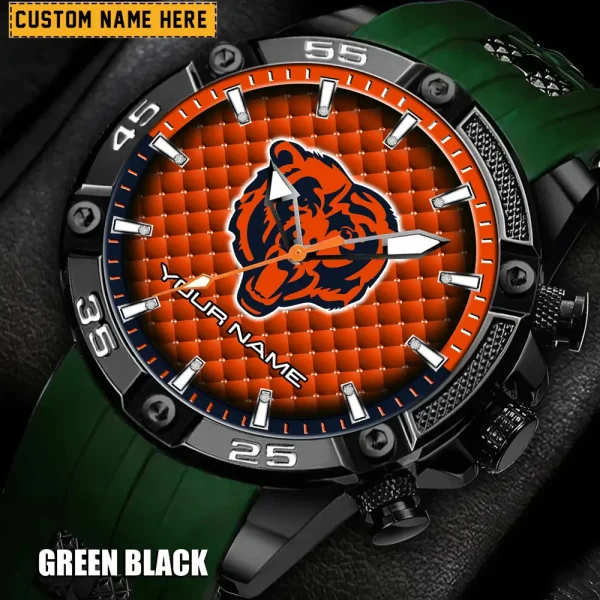 Chicago Bears Mens Silicone Waterproof Date Fashion WristWatch ANZSSFWW071 - Image 5