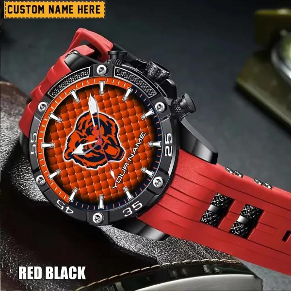 Chicago Bears Mens Silicone Waterproof Date Fashion WristWatch ANZSSFWW071 - Image 6