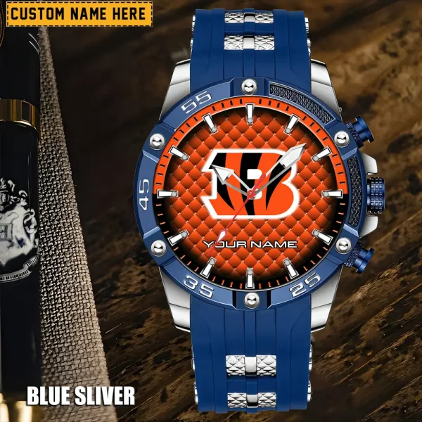Cincinnati Bengals Mens Silicone Waterproof Date Fashion WristWatch ANZSSFWW072 - Image 3