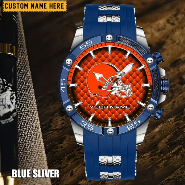 Cleveland Browns Mens Silicone Waterproof Date Fashion WristWatch ANZSSFWW073 - Image 4