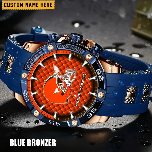 Cleveland Browns Mens Silicone Waterproof Date Fashion WristWatch ANZSSFWW073 - Image 5