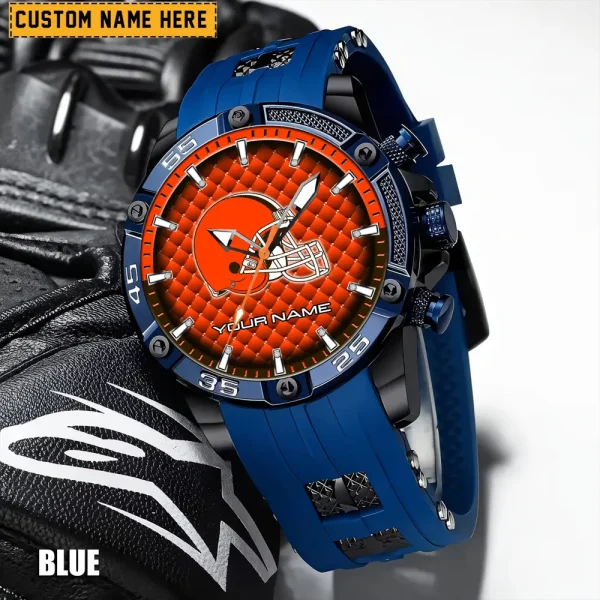 Cleveland Browns Mens Silicone Waterproof Date Fashion WristWatch ANZSSFWW073 - Image 6