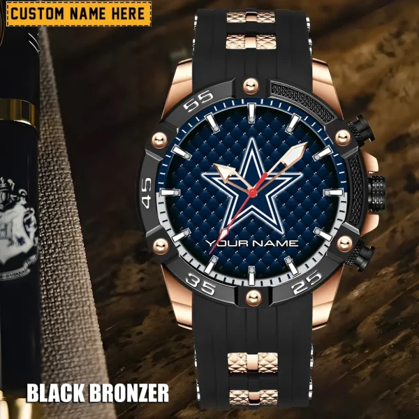 Dallas Cowboys Mens Silicone Waterproof Date Fashion WristWatch ANZSSFWW074