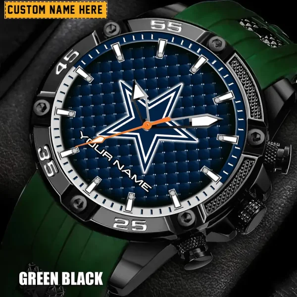 Dallas Cowboys Mens Silicone Waterproof Date Fashion WristWatch ANZSSFWW074 - Image 3