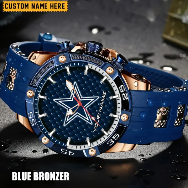 Dallas Cowboys Mens Silicone Waterproof Date Fashion WristWatch ANZSSFWW074 - Image 4