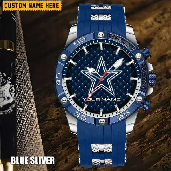 Dallas Cowboys Mens Silicone Waterproof Date Fashion WristWatch ANZSSFWW074 - Image 5