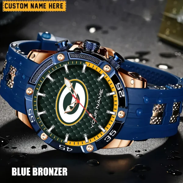 Green Bay Packers Mens Silicone Waterproof Date Fashion WristWatch ANZSSFWW077 - Image 4