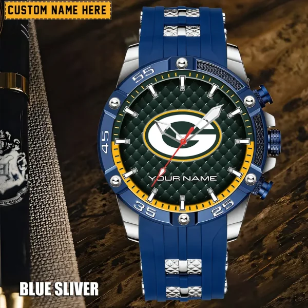 Green Bay Packers Mens Silicone Waterproof Date Fashion WristWatch ANZSSFWW077 - Image 5