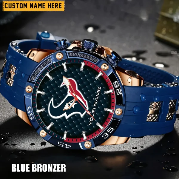 Houston Texans Mens Silicone Waterproof Date Fashion WristWatch ANZSSFWW078 - Image 3