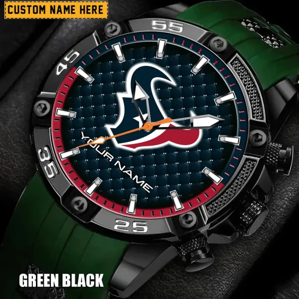 Houston Texans Mens Silicone Waterproof Date Fashion WristWatch ANZSSFWW078 - Image 5