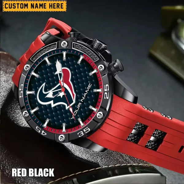 Houston Texans Mens Silicone Waterproof Date Fashion WristWatch ANZSSFWW078 - Image 6