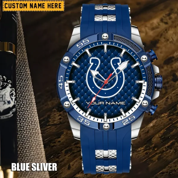 Indianapolis Colts Mens Silicone Waterproof Date Fashion WristWatch ANZSSFWW079 - Image 3