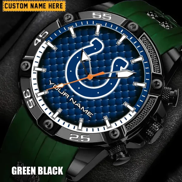 Indianapolis Colts Mens Silicone Waterproof Date Fashion WristWatch ANZSSFWW079 - Image 5