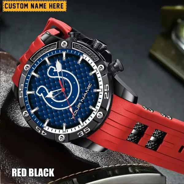 Indianapolis Colts Mens Silicone Waterproof Date Fashion WristWatch ANZSSFWW079 - Image 6
