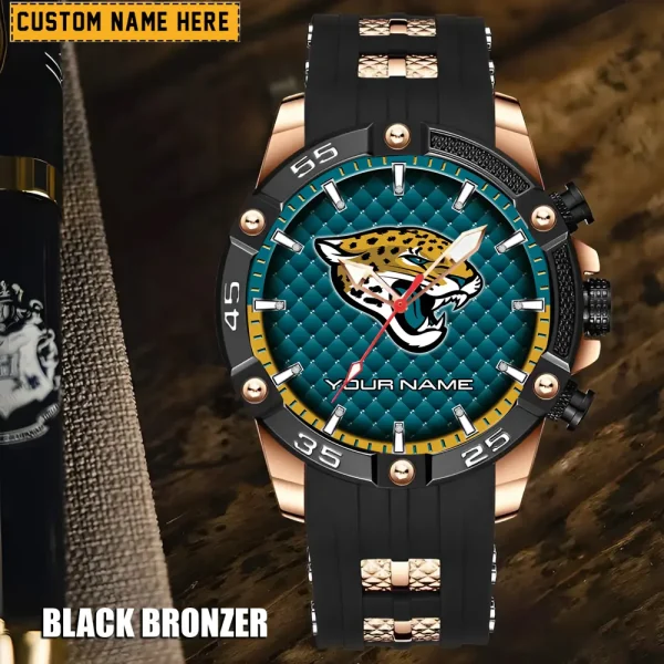 Jacksonville Jaguars Mens Silicone Waterproof Date Fashion WristWatch ANZSSFWW080