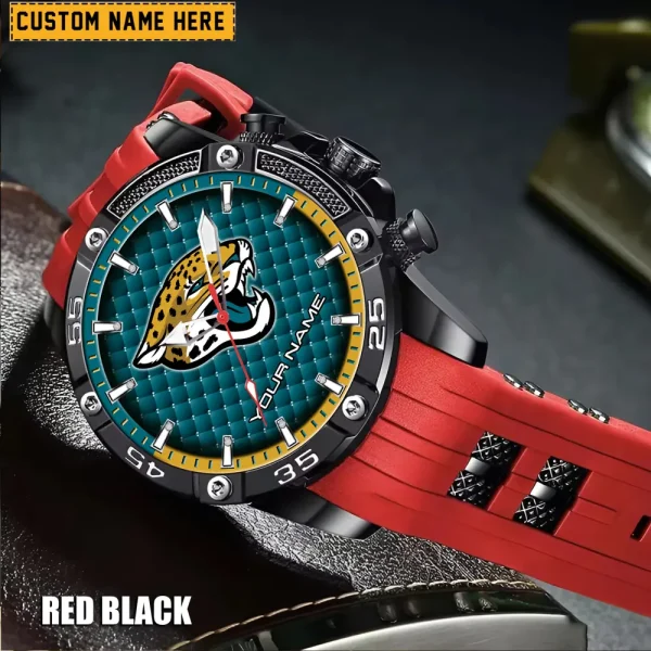 Jacksonville Jaguars Mens Silicone Waterproof Date Fashion WristWatch ANZSSFWW080 - Image 2
