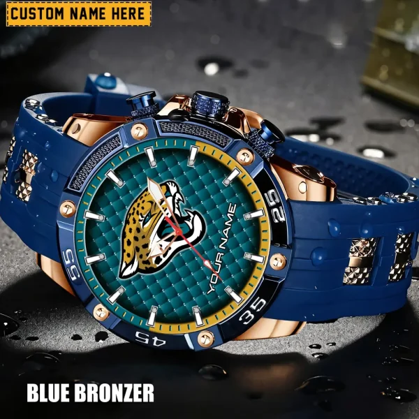 Jacksonville Jaguars Mens Silicone Waterproof Date Fashion WristWatch ANZSSFWW080 - Image 4