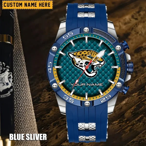 Jacksonville Jaguars Mens Silicone Waterproof Date Fashion WristWatch ANZSSFWW080 - Image 5