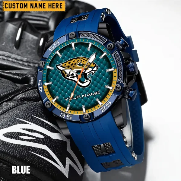 Jacksonville Jaguars Mens Silicone Waterproof Date Fashion WristWatch ANZSSFWW080 - Image 6